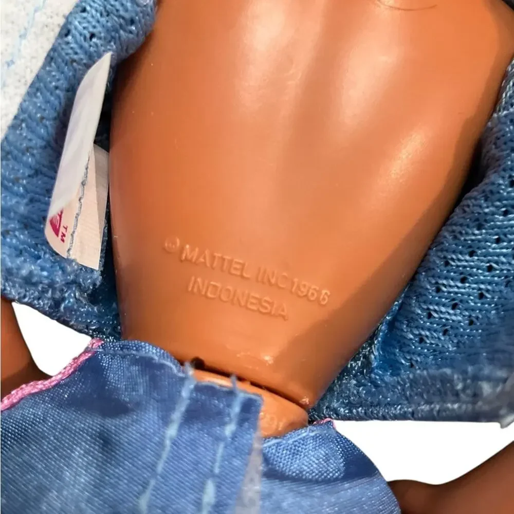 Barbie Doll with Blue and Pink Work out Outfit with Brush EUC
